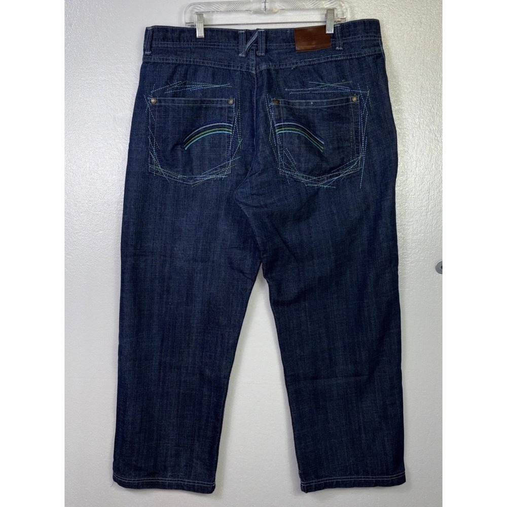 Vtg Tool Jeans Mens 42x29 Y2K Blue Denim Embroidered‎ Skater Baggy StreetWear